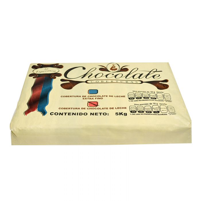  - Cobertura fina de chocolate de leche La Esperanza 5 kg - 1