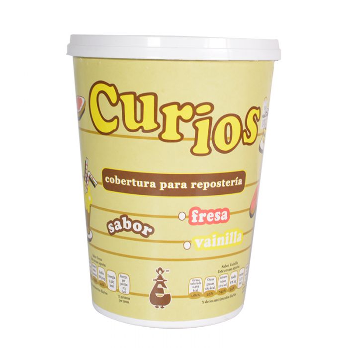  - Cobertura para repostería sabor fresa Curios 1 kg - 1