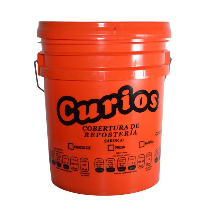  - Cobertura para repostería sabor fresa Curios 20 kg - 1