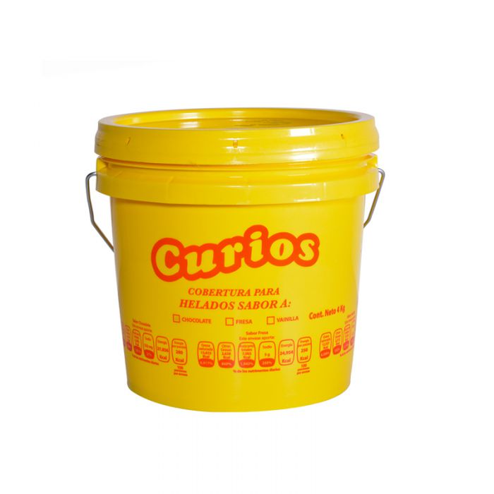  - Cobertura para helados sabor vainilla Curios 4 kg - 1