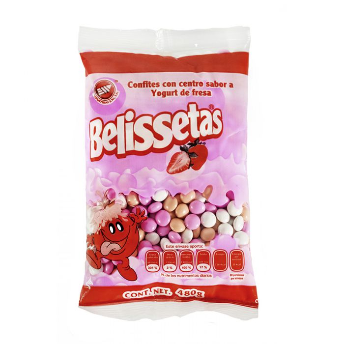  - Confitado grande sabor yogurt de fresa Belissetas 480 g - 1