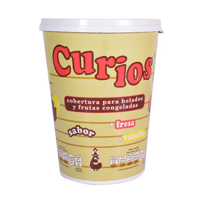  - Cobertura para helados sabor vainilla Curios 1 kg - 1